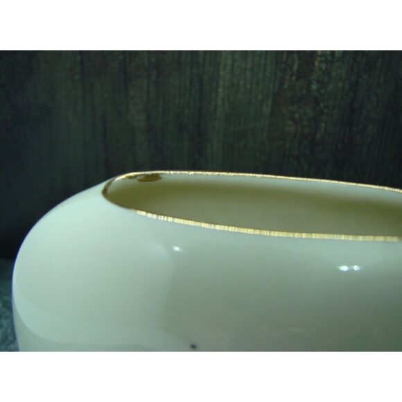 Vintage Otagiri Oval Bud Vase Handpainted Violet Purple Flowers Gold Trim Marked - Picture 7 of 11